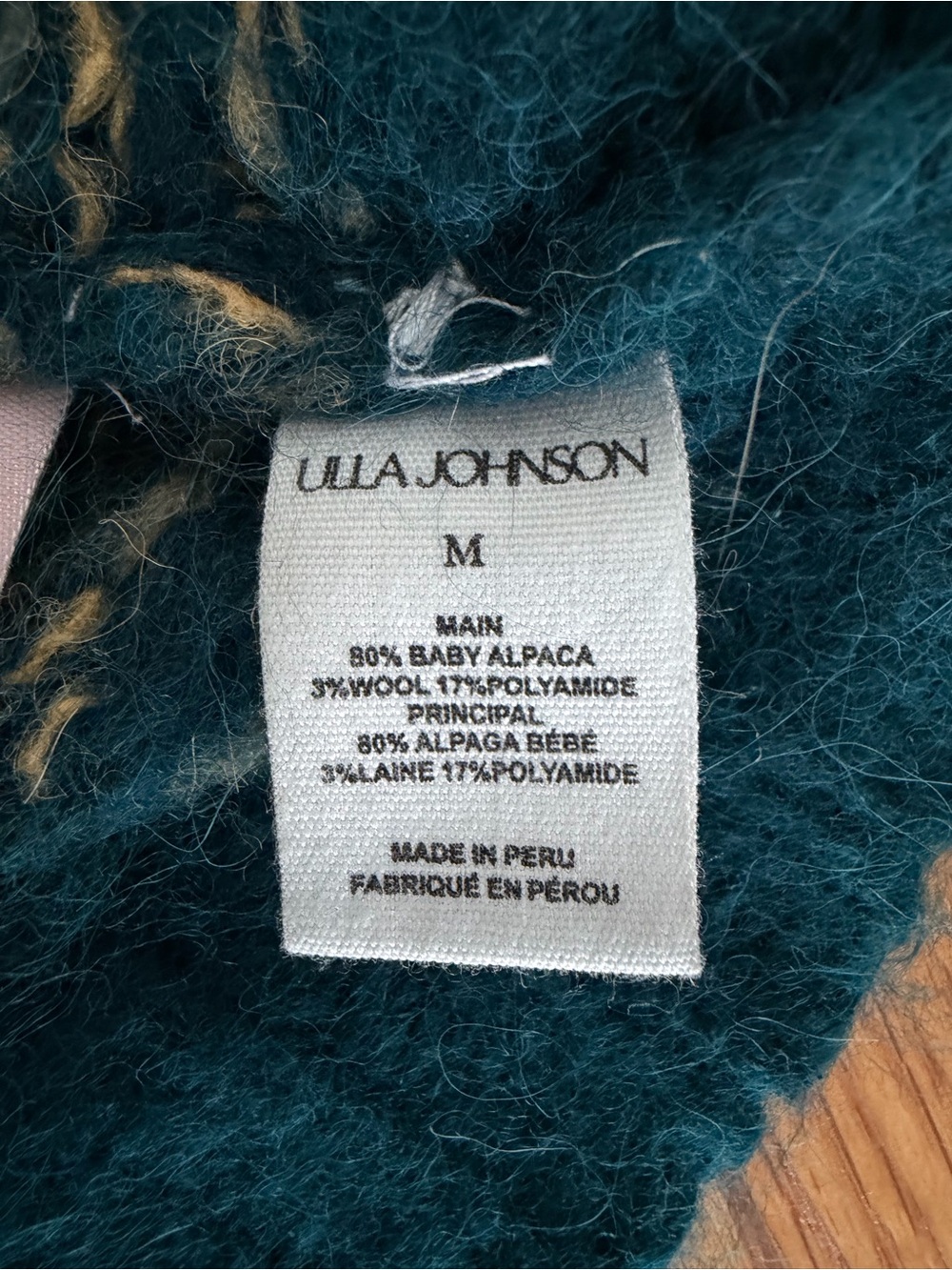 ULLA JOHNSON Paola Baby Alpaca Wool Multicolored Cardigan - EUC, Medium - Picture 8 of 13